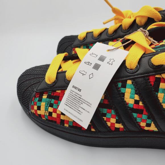 Mens Size 8 Adidas Sneakers Superstar II Bob Marley Jamaica Lace Up IH9785 main image 5